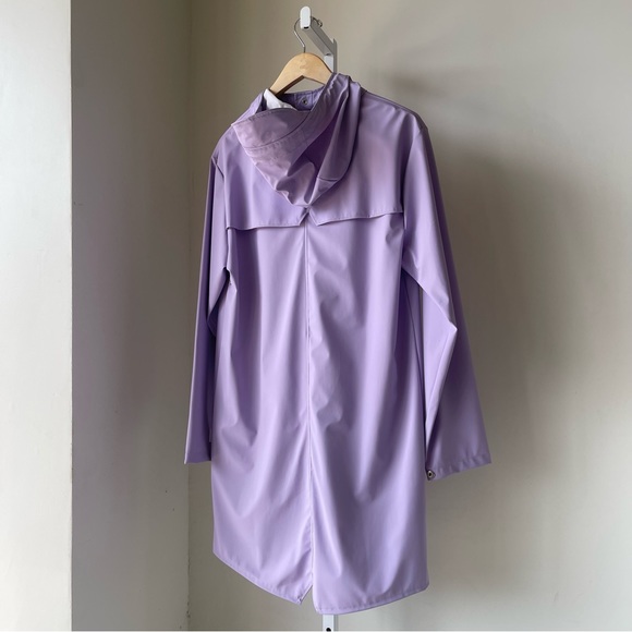 NWT Rains Long Jacket in Lavender - Picture 3 of 7